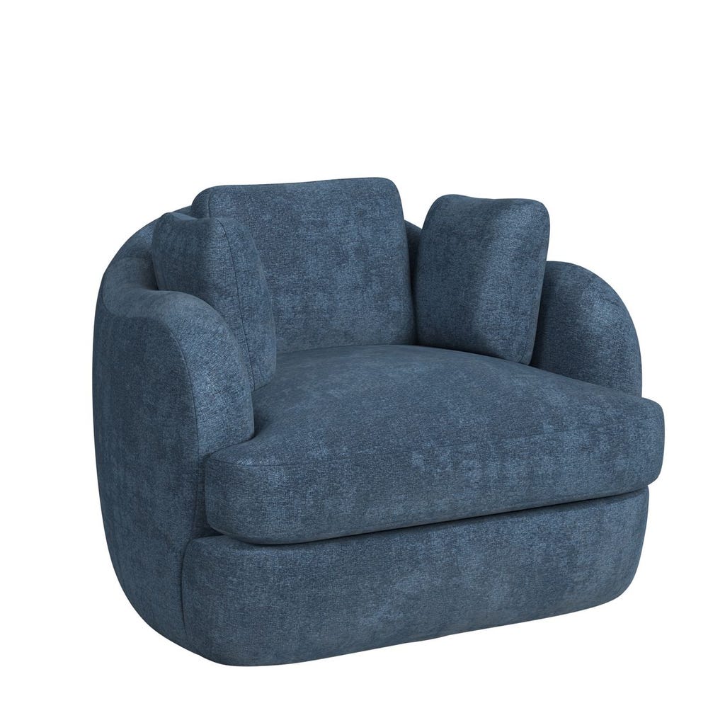 Scoop and a Half Swivel Chair - Lux Peacock
