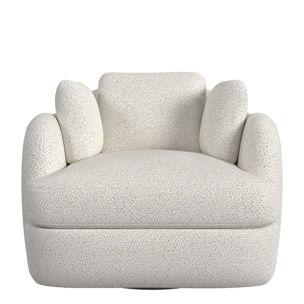 Scoop and a Half Swivel Chair - Cuddly Cream