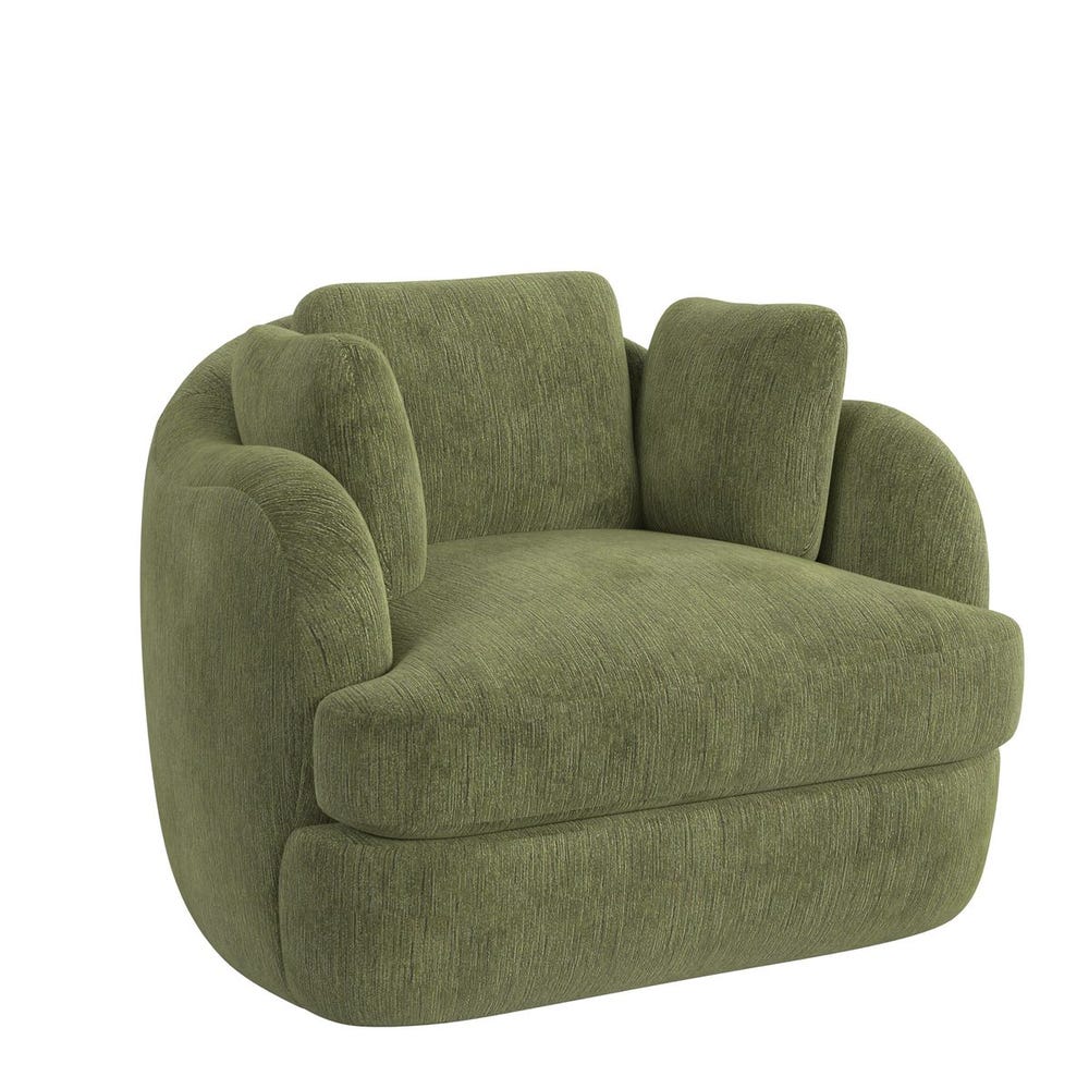 Scoop and a Half Swivel Chair - Antique Loden