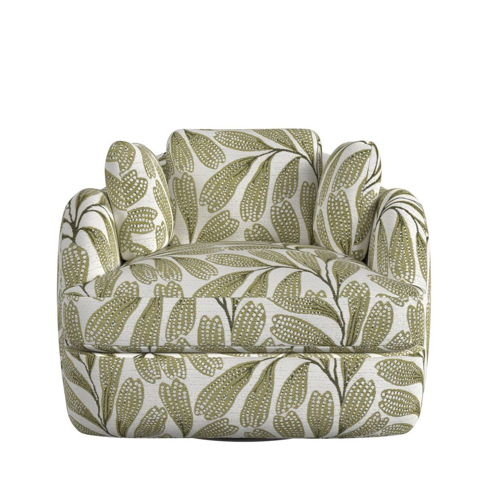Scoop and a Half Swivel Chair - Hedge Green