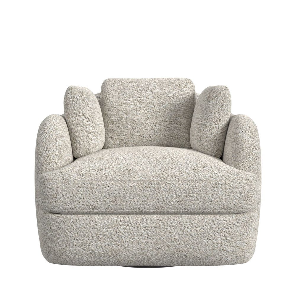Scoop and a Half Swivel Chair - Snuggle Vanilla