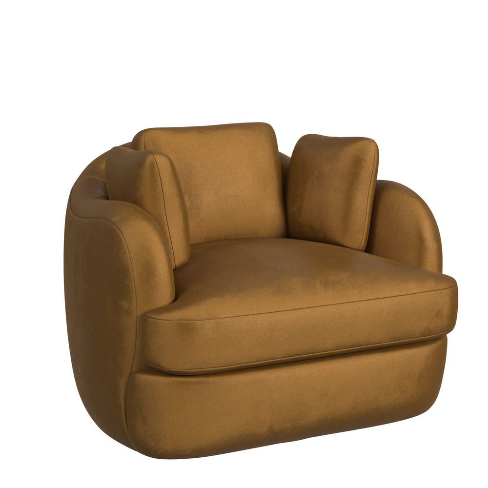 Scoop and a Half Swivel Chair - Bliss Bronze
