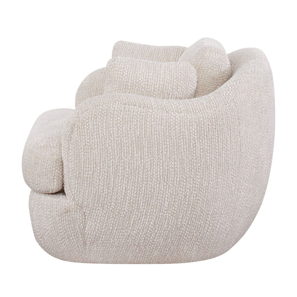 Scoop and a Half Swivel Chair - Cozy Linen