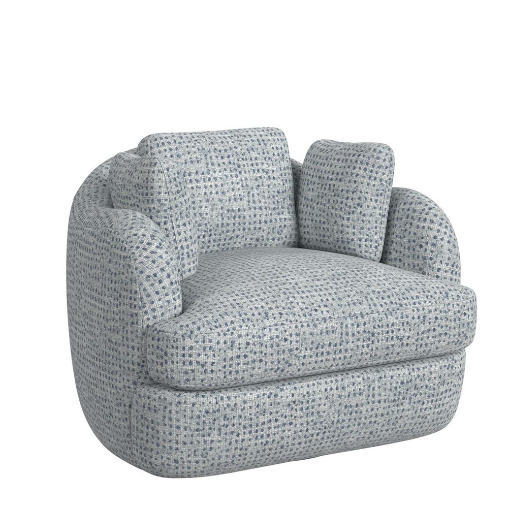Scoop and a Half Swivel Chair - Dashing Blue