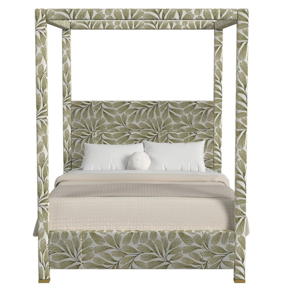 Hibernate Canopy Bed, Queen - Hedge Green, 3 Cartons