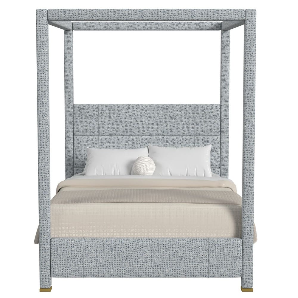 Hibernate Canopy Bed, Queen - Dashing Blue, 3 Cartons