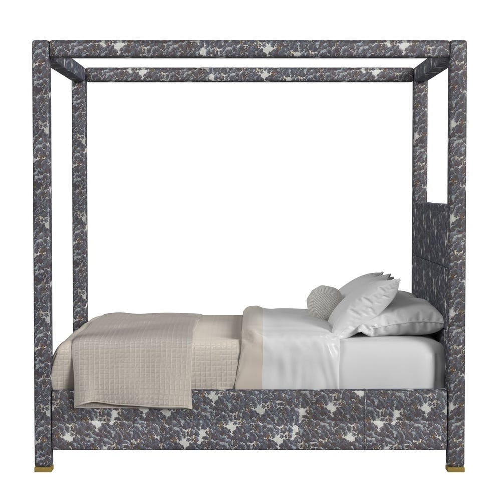 Hibernate Canopy Bed, Queen- Baltic Forest Blue, 3 Cartons