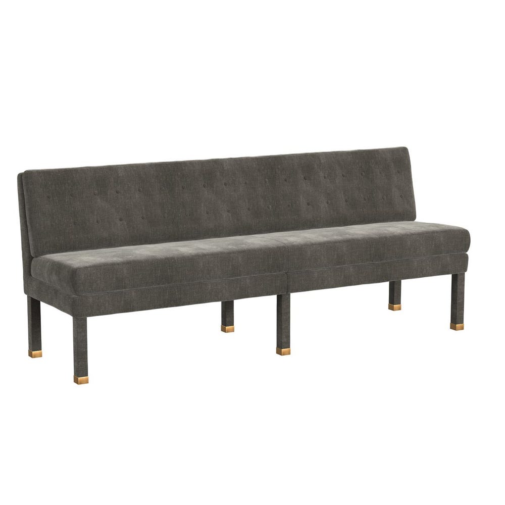 Approach the Bench Banquette, 84" - Parchment Leather