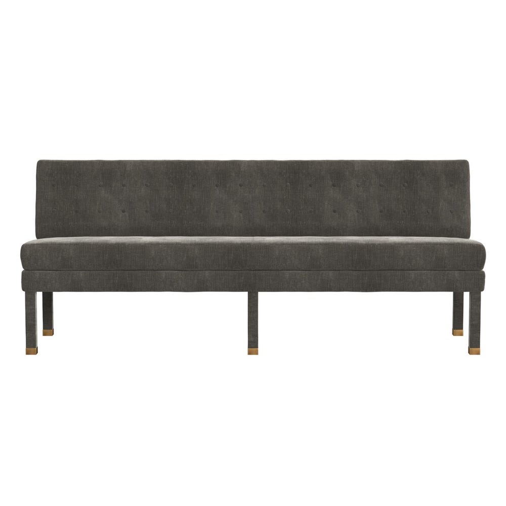 Approach the Bench Banquette, 84" - Parchment Leather