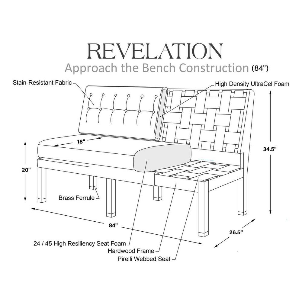 Approach the Bench Banquette, 84" - Thatched Butterscotch