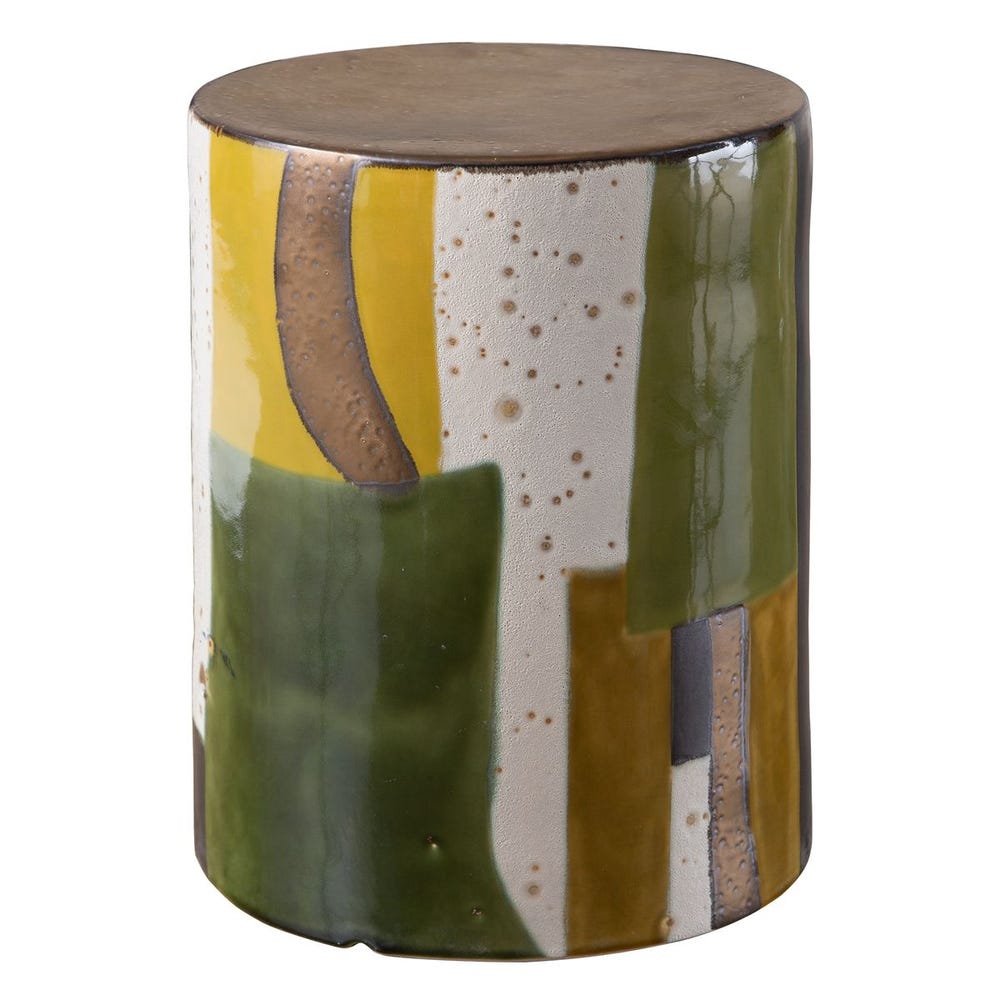 Graph Garden Stool - Green