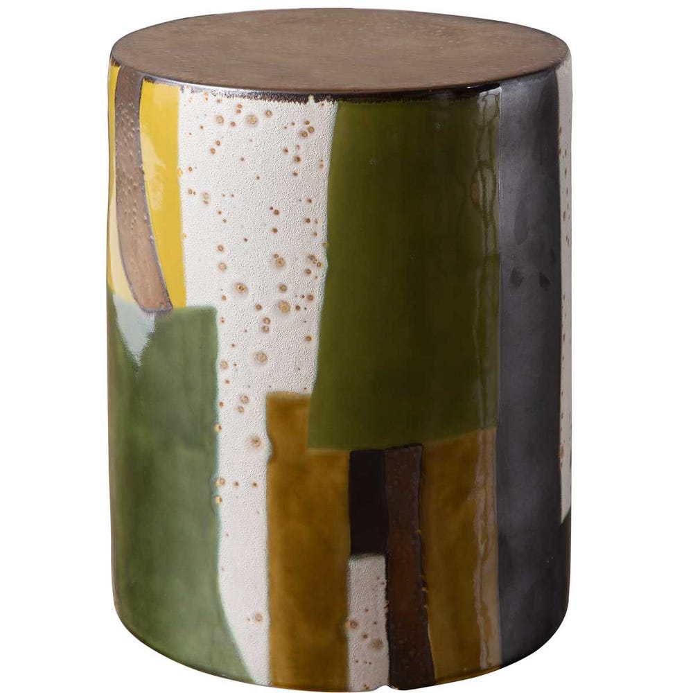 Graph Garden Stool - Green