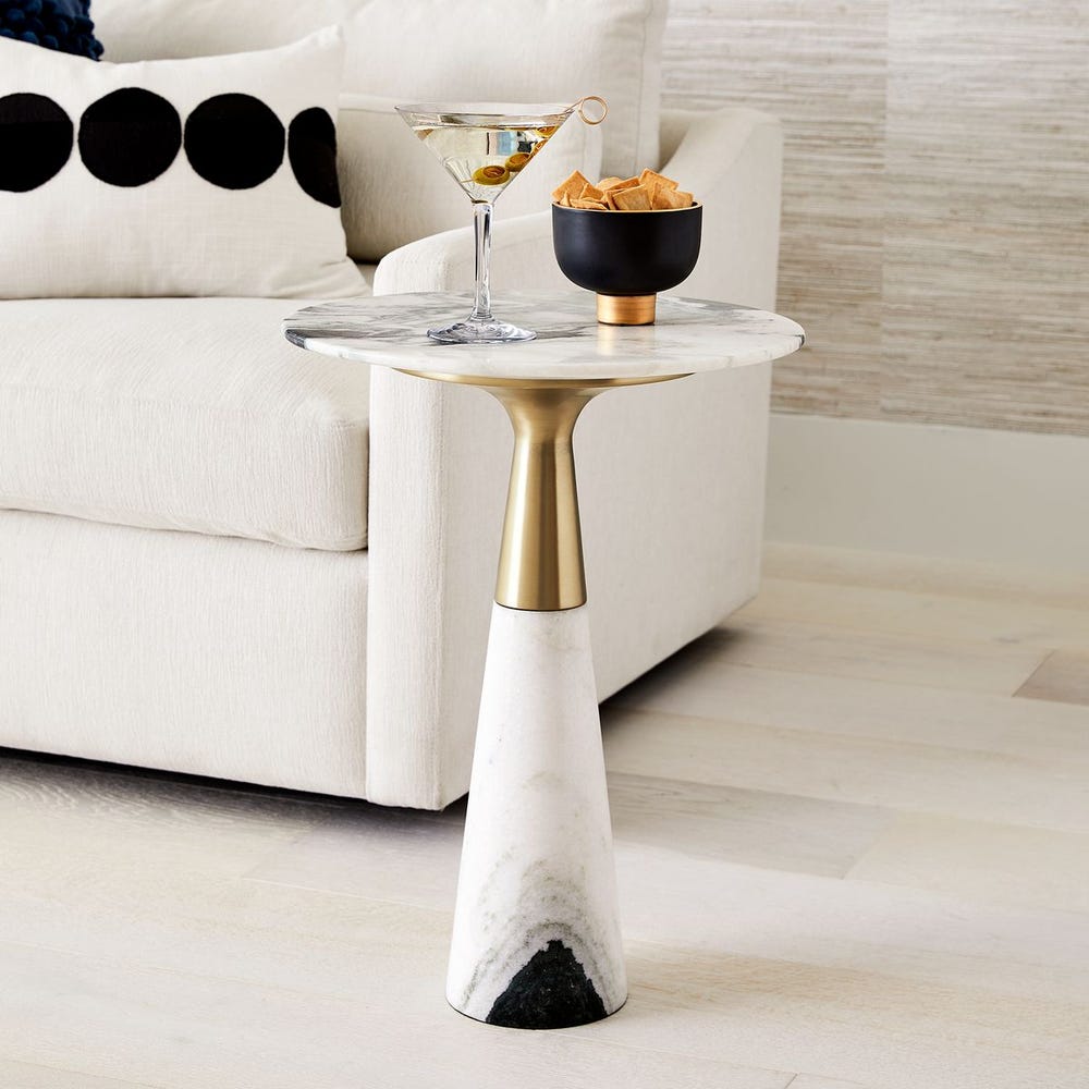 Pier Accent Table - Panda Marble