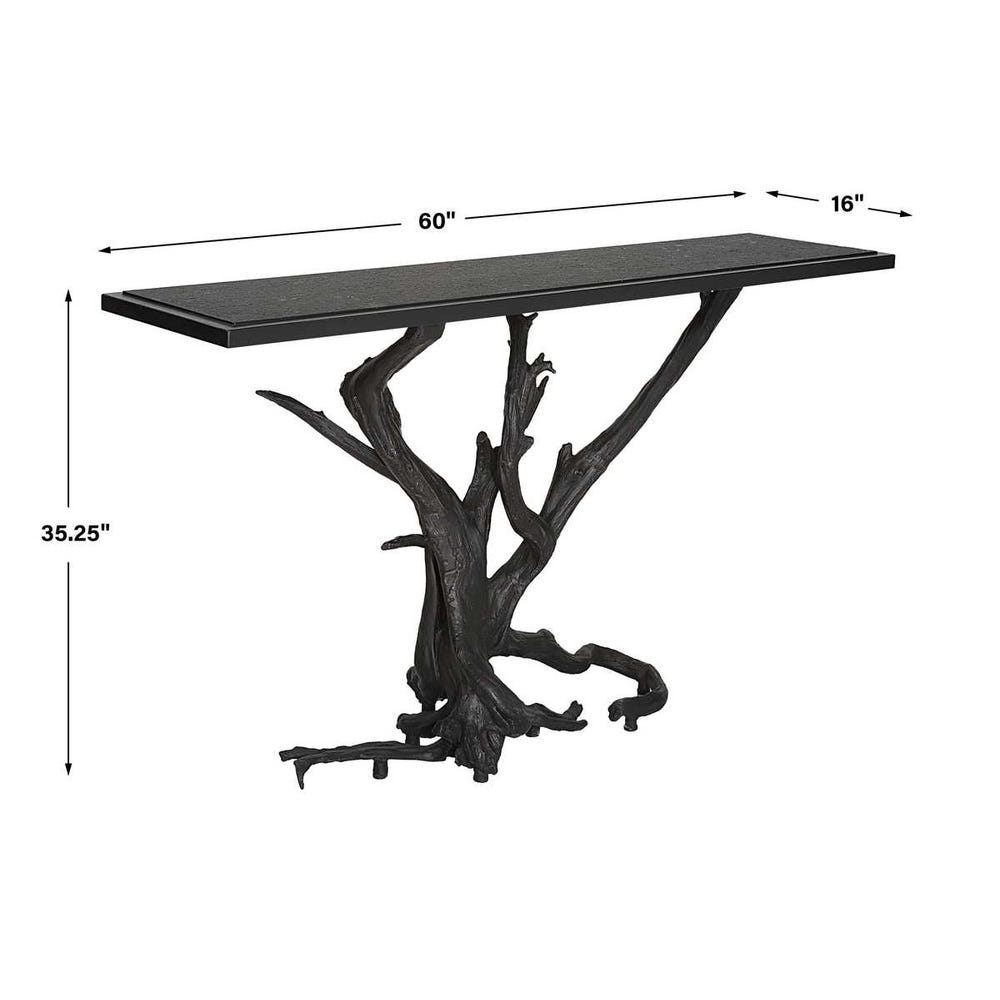 Big Sur Console Table - Bronze/Black, 2 Cartons