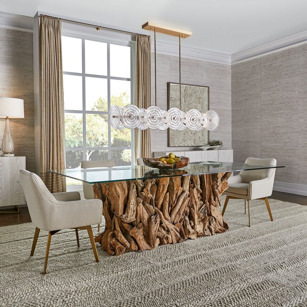 Teak Root Dining Table - Rectangle Natural, 2 Cartons
