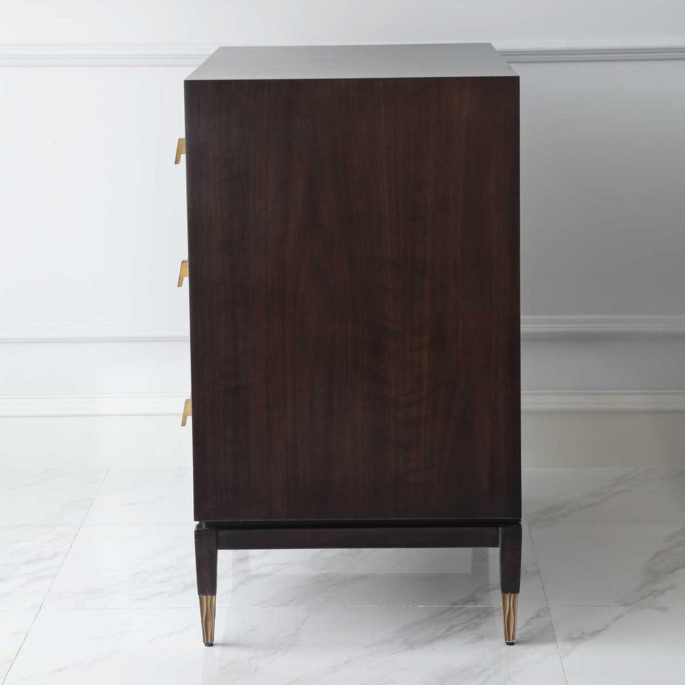Pyramid Chest - Walnut/White