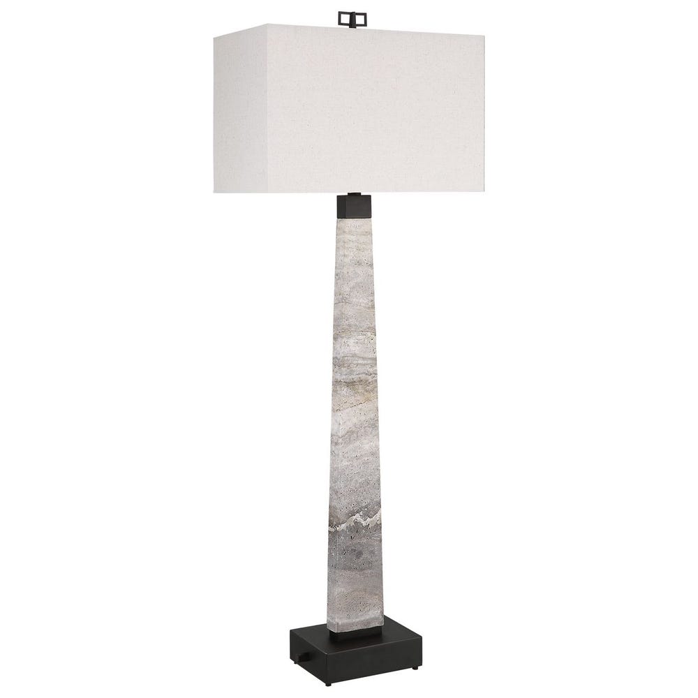 Spire Buffet Lamp - Rustic Gray Stone/Bronze