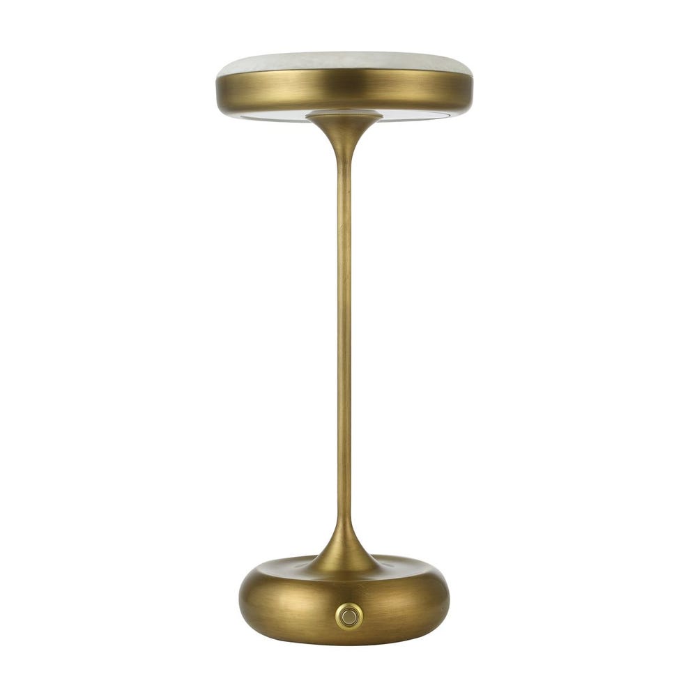 Flat Top Rechargeable Mini Lamp - Brass