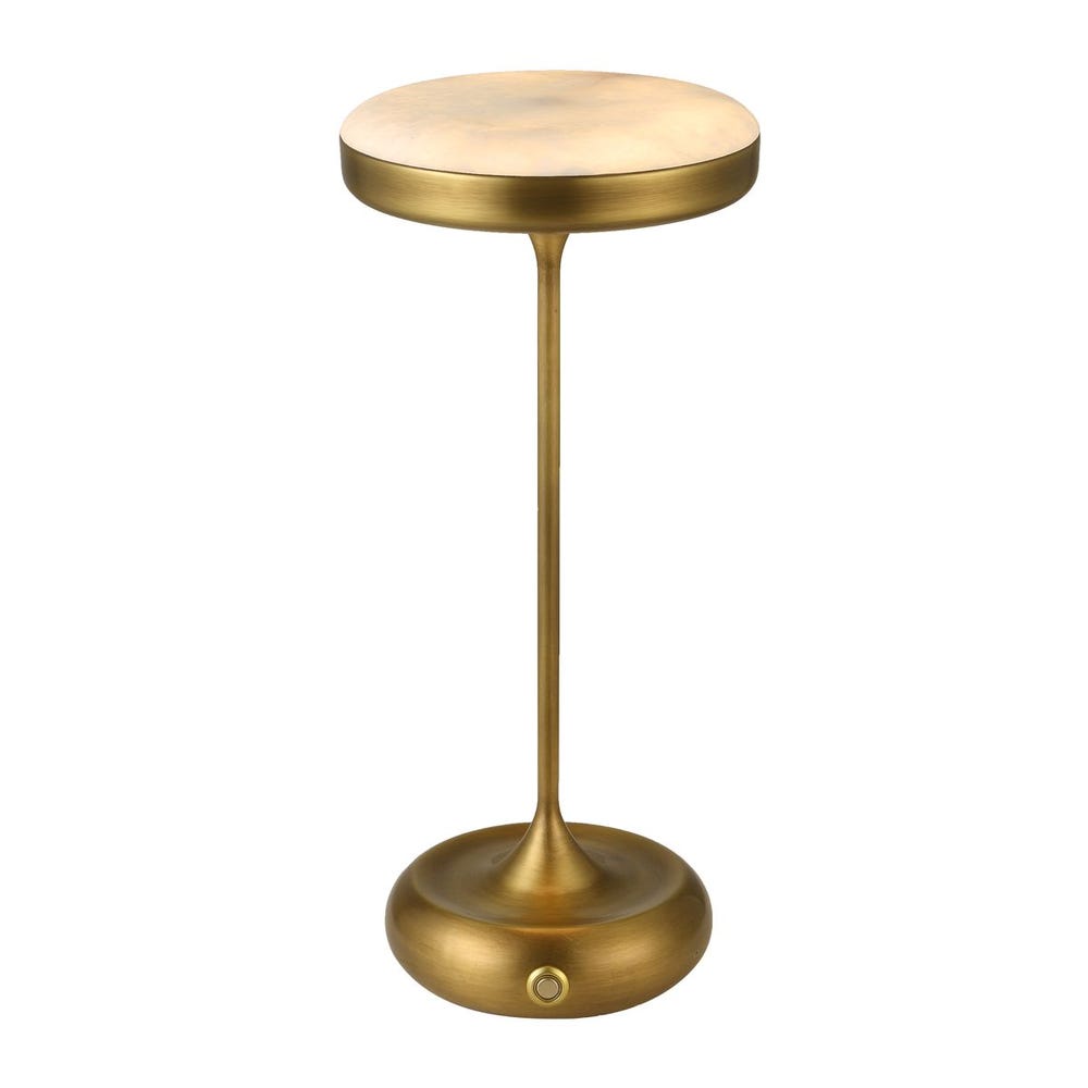 Flat Top Rechargeable Mini Lamp - Brass