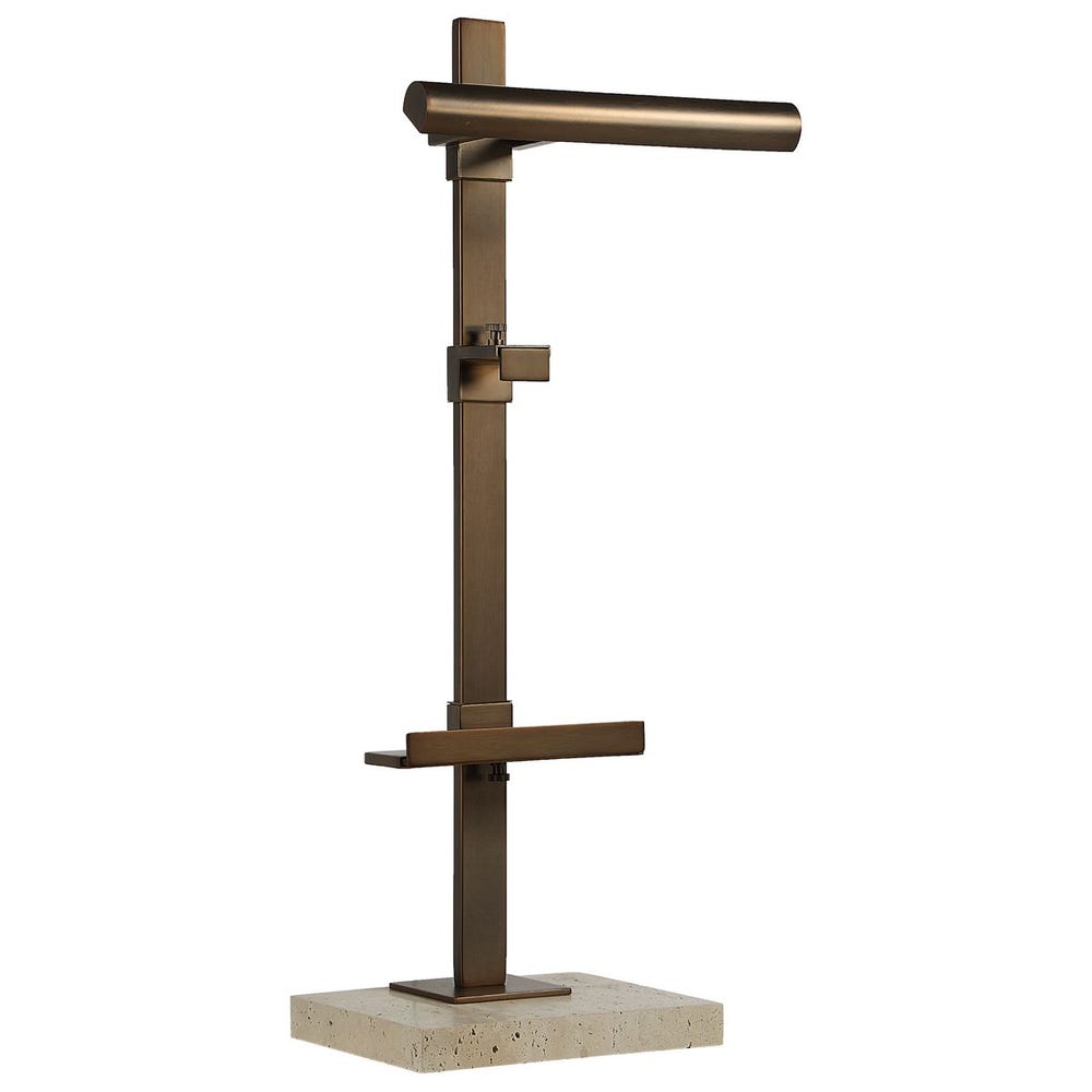 Lean On Me Lighted Easel - Travertine/Bronze