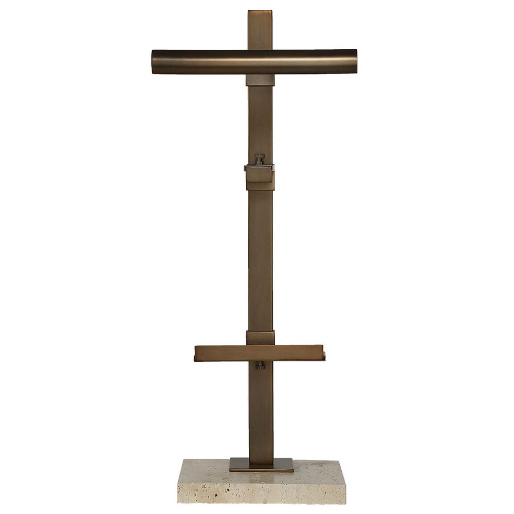 Lean On Me Lighted Easel - Travertine/Bronze