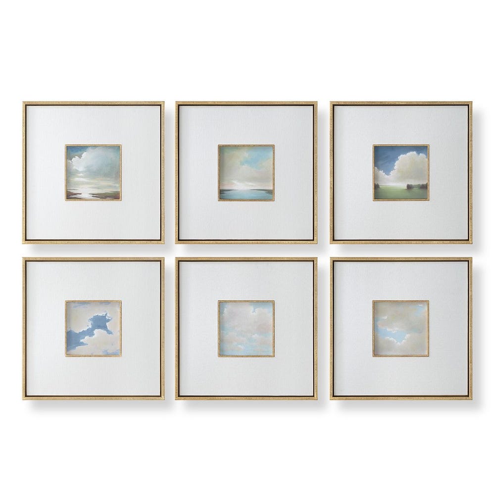 Cumulation Framed Canvases, S/6