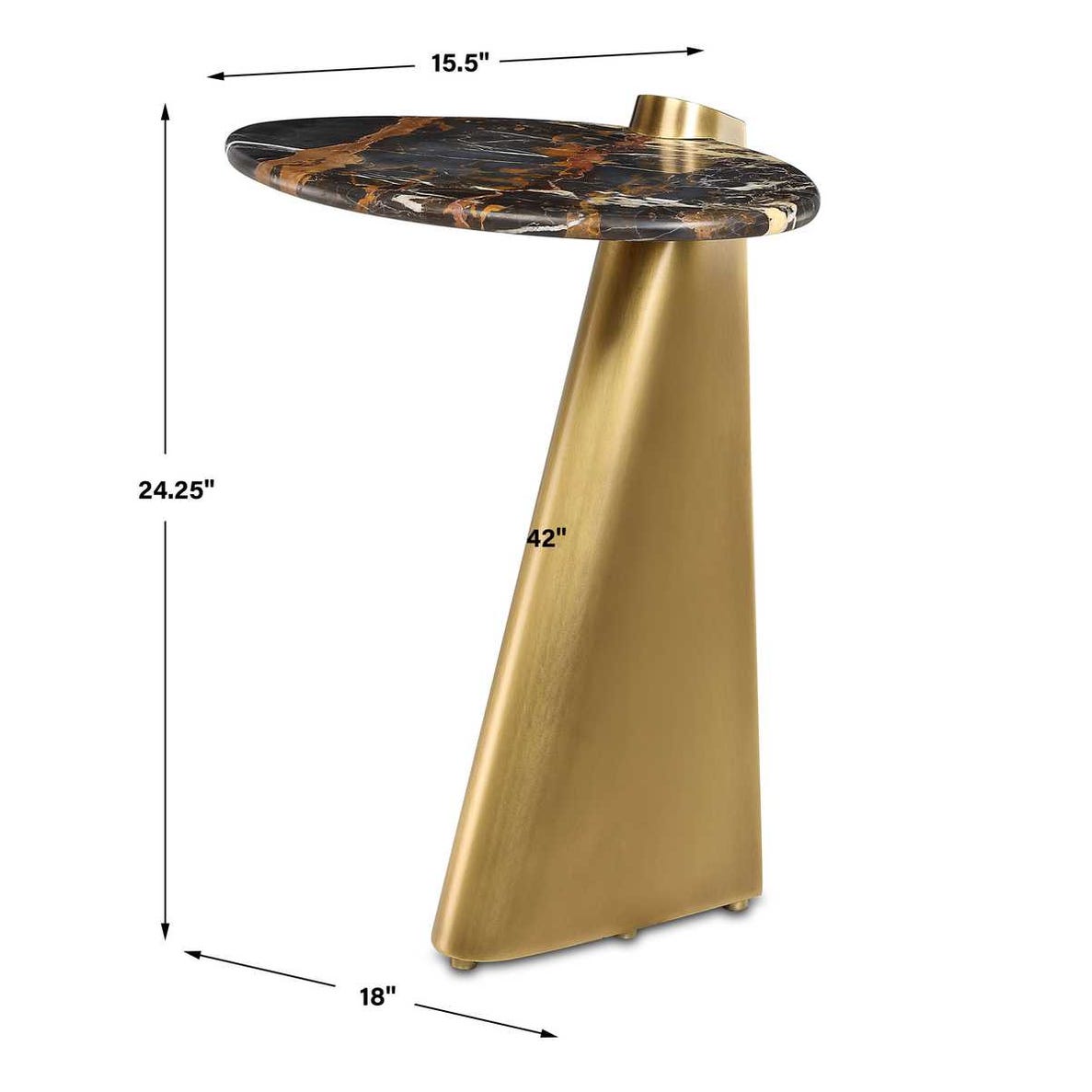 Strum Accent Table - Michelangelo Marble