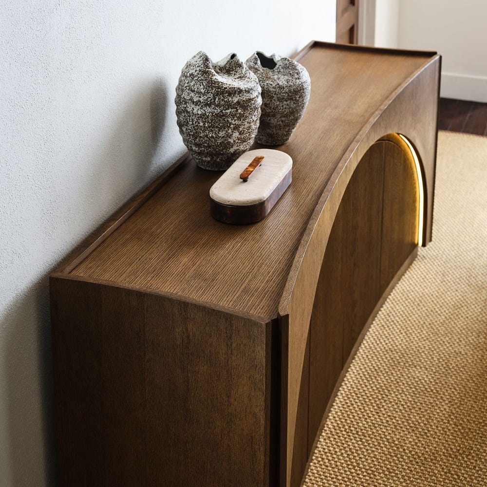 High Light, Lighted 4 Door Console Cabinet