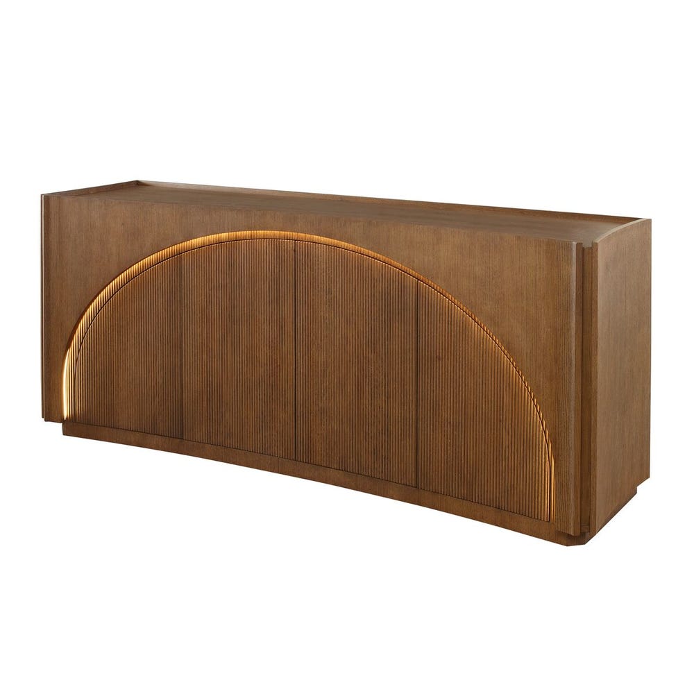 High Light, Lighted 4 Door Console Cabinet