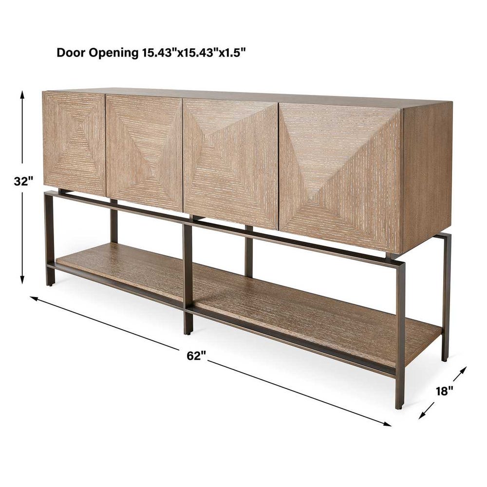 Trapezoid 4 Door Cabinet