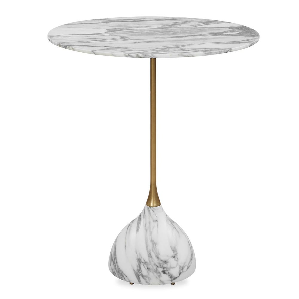 Kiss Accent Table - Arabescato Marble