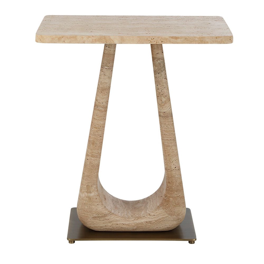 About Turn Side Table - Travertine