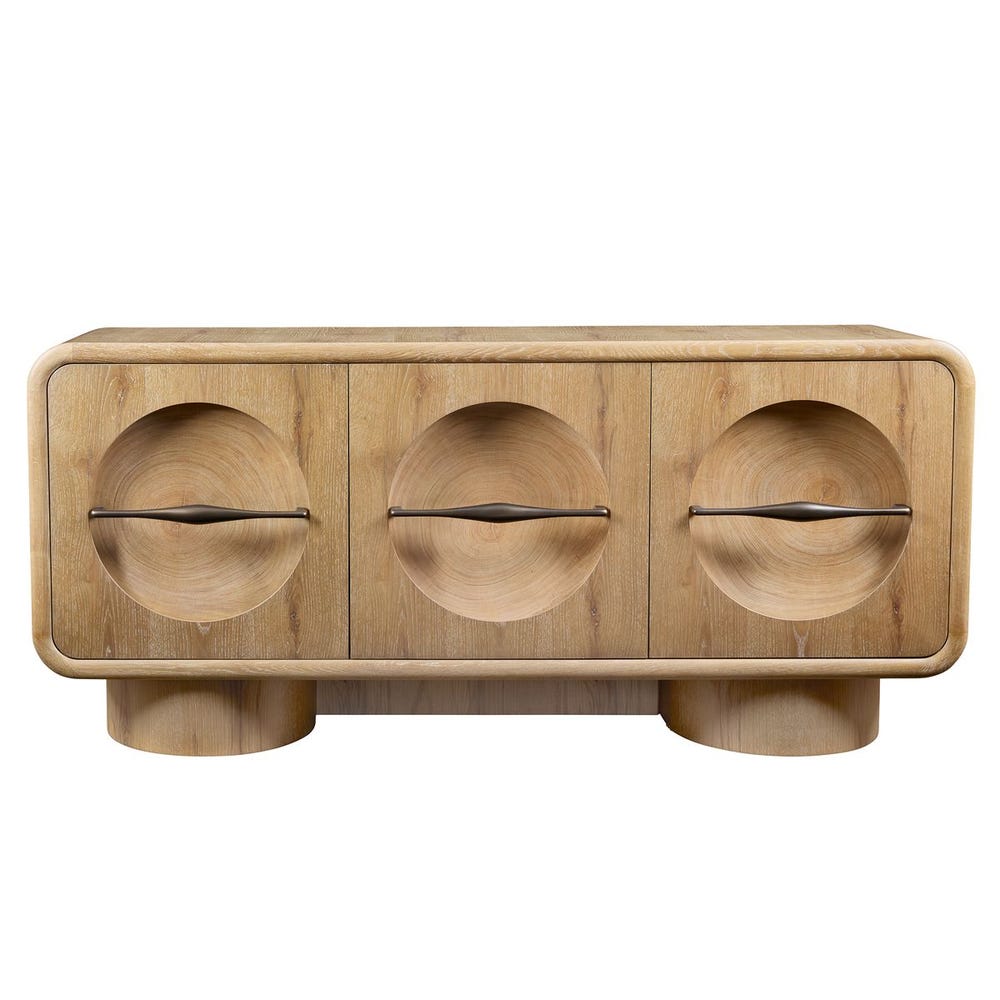 Forest Rings Lighted 3 Door Cabinet