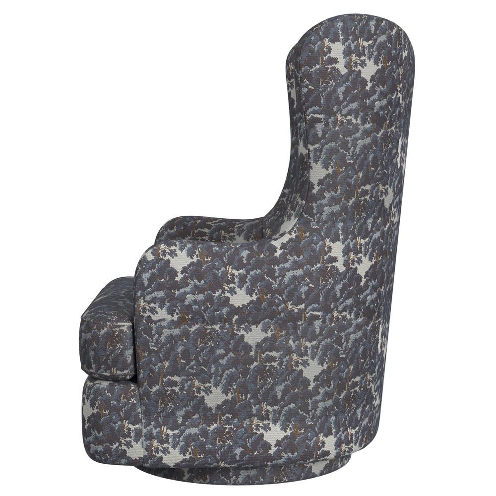 Hot Wing Swivel Chair - Baltic Forest Blue