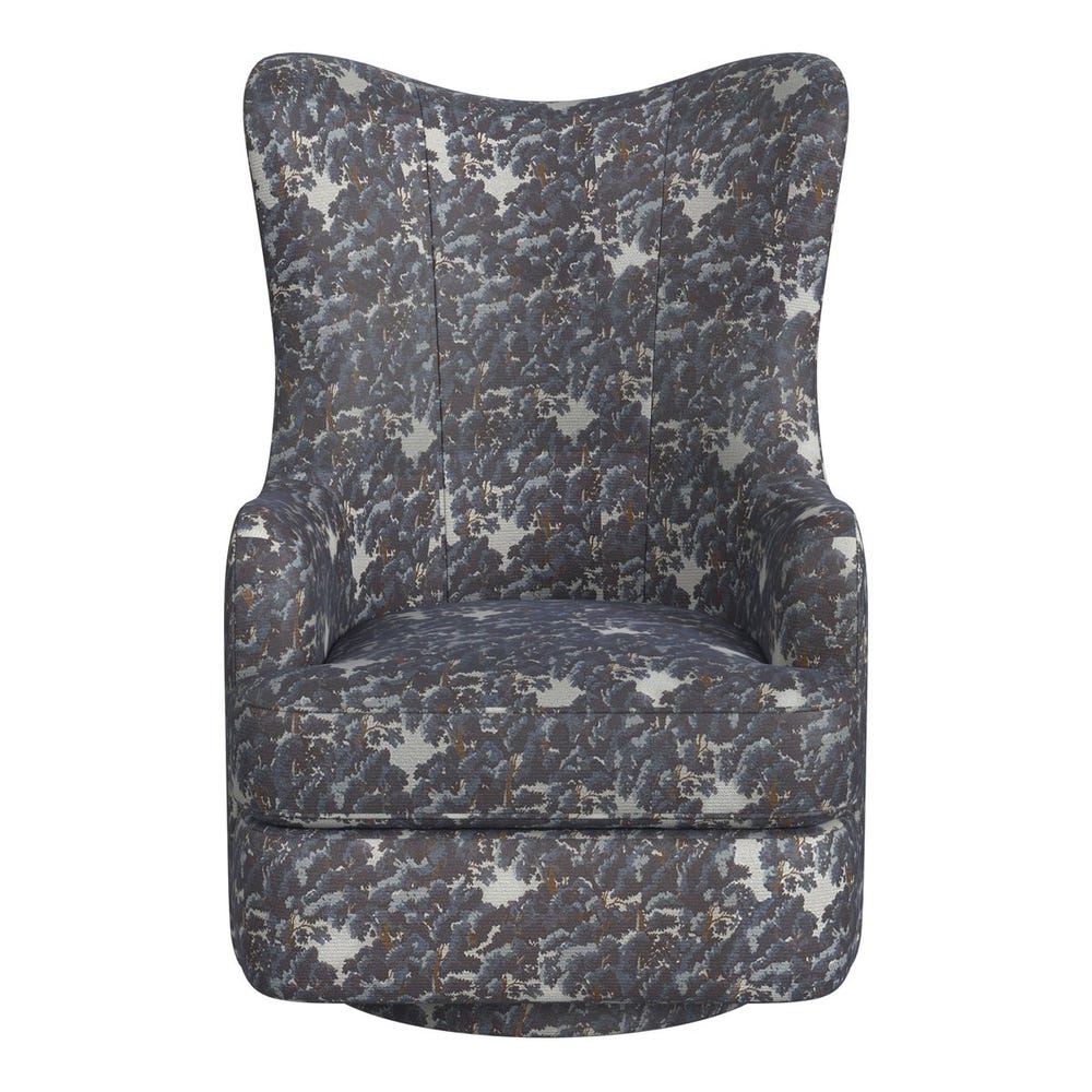 Hot Wing Swivel Chair - Baltic Forest Blue