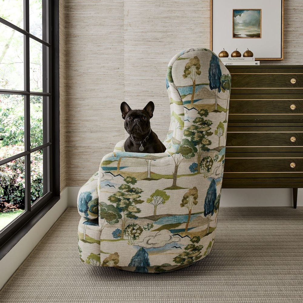 Hot Wing Swivel Chair - Enchanted Meadow
