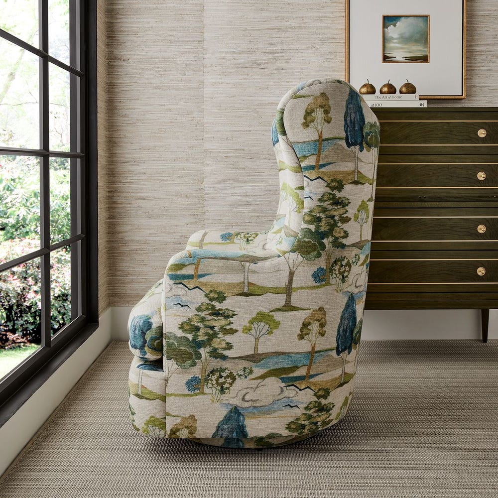 Hot Wing Swivel Chair - Enchanted Meadow