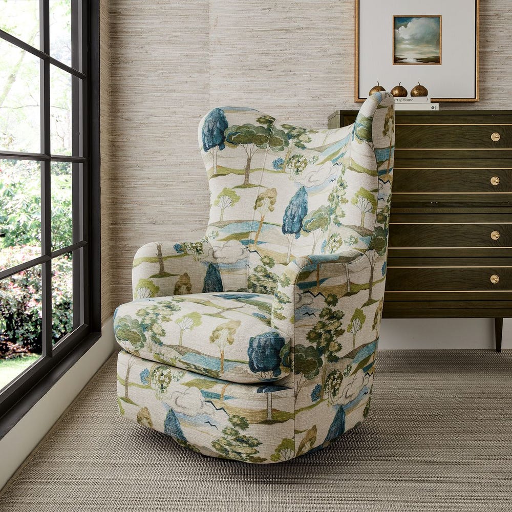 Hot Wing Swivel Chair - Enchanted Meadow