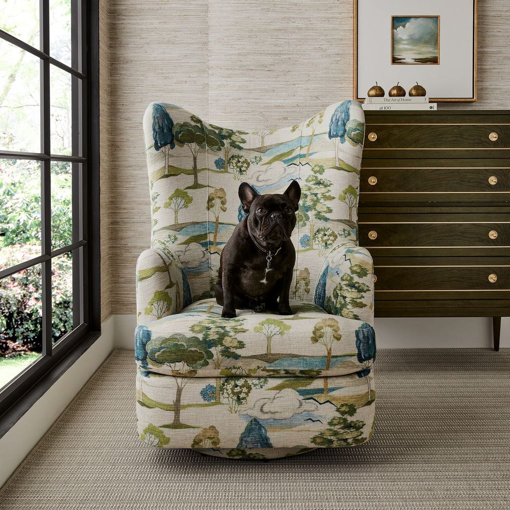 Hot Wing Swivel Chair - Enchanted Meadow