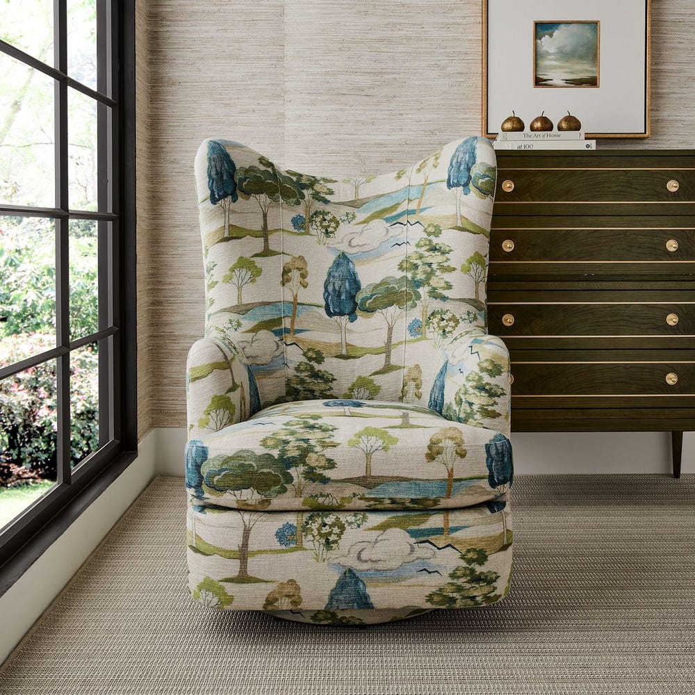 Hot Wing Swivel Chair - Enchanted Meadow