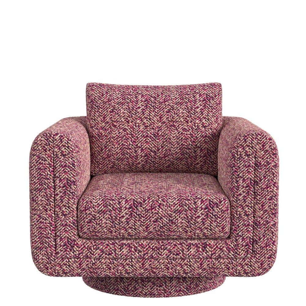 Loop Swivel Chair - Tweedy Bird Purple Finch