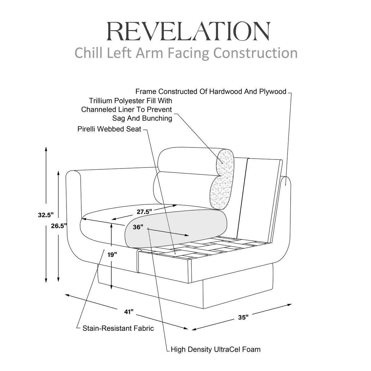 Chill Sofa - Sectional - Hopscotch Creamy Espresso
