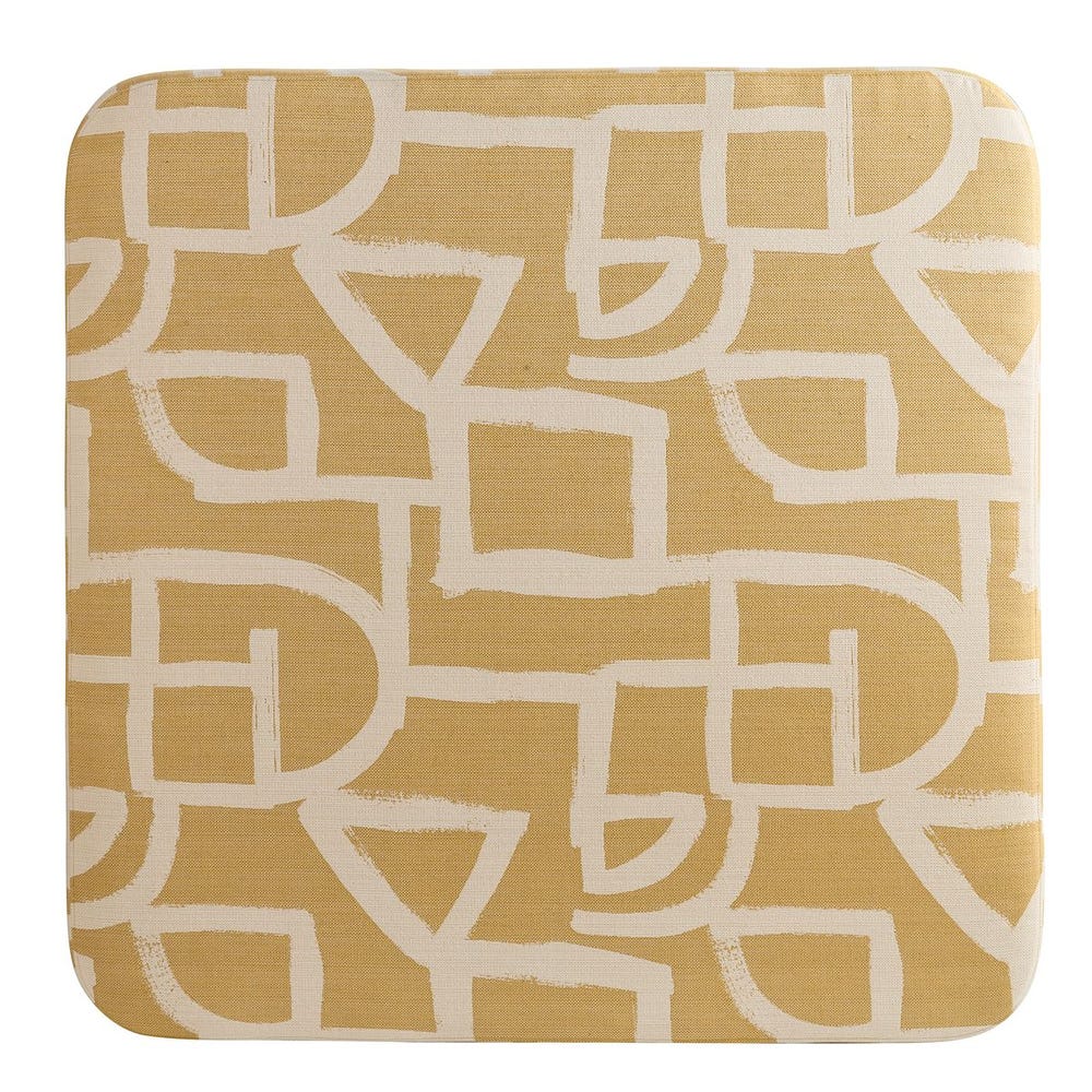 Give It A Rest Ottoman, Square - Brush w Destiny Sunbrella