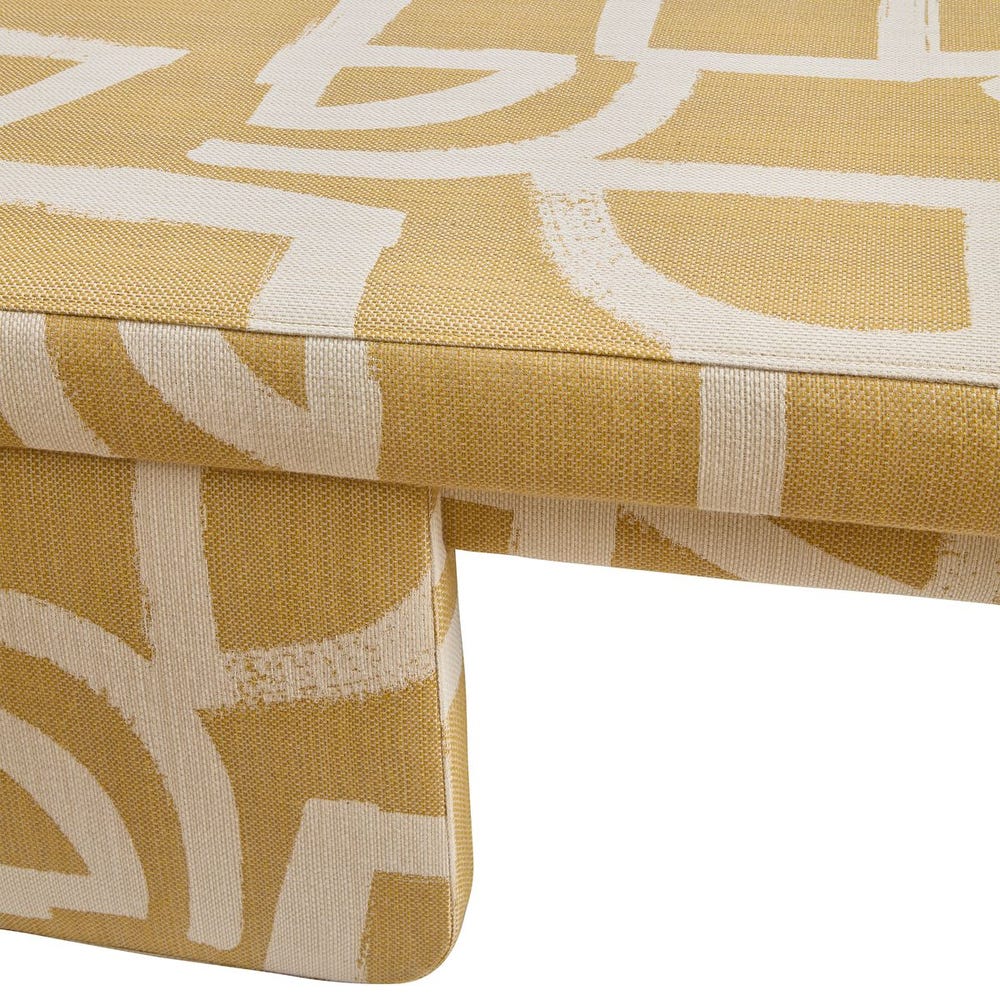 Give It A Rest Ottoman, Square - Brush w Destiny Sunbrella