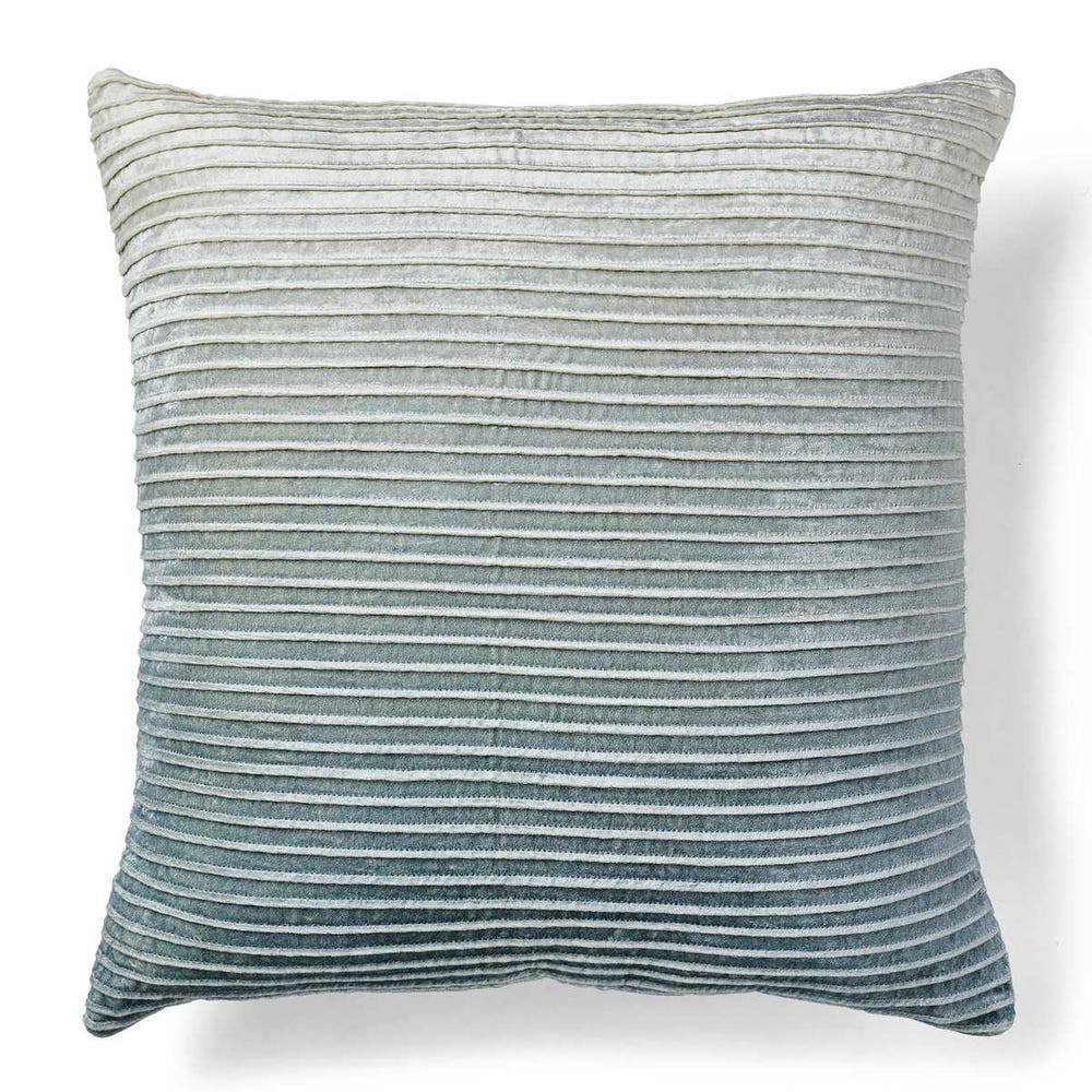 Fade Out Velvet Pillow - Blue