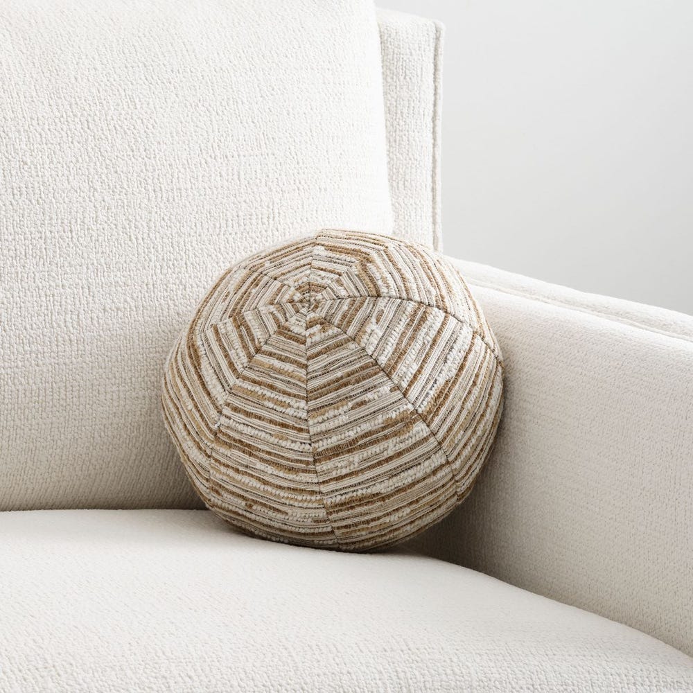 Ball Bearing Pillow - Rag Rug Wheat