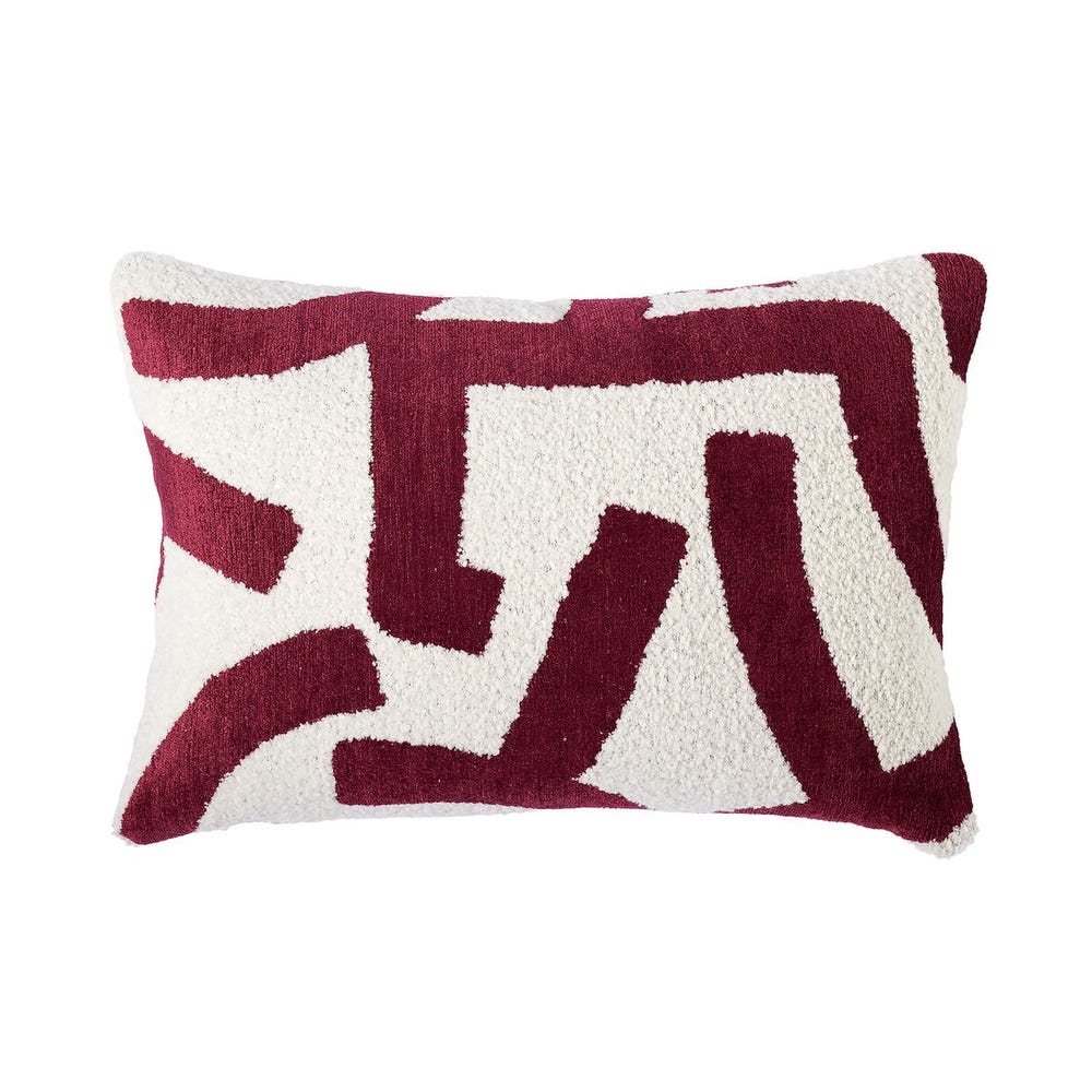 The Flip Side Pillow - 14x20 Raspberry