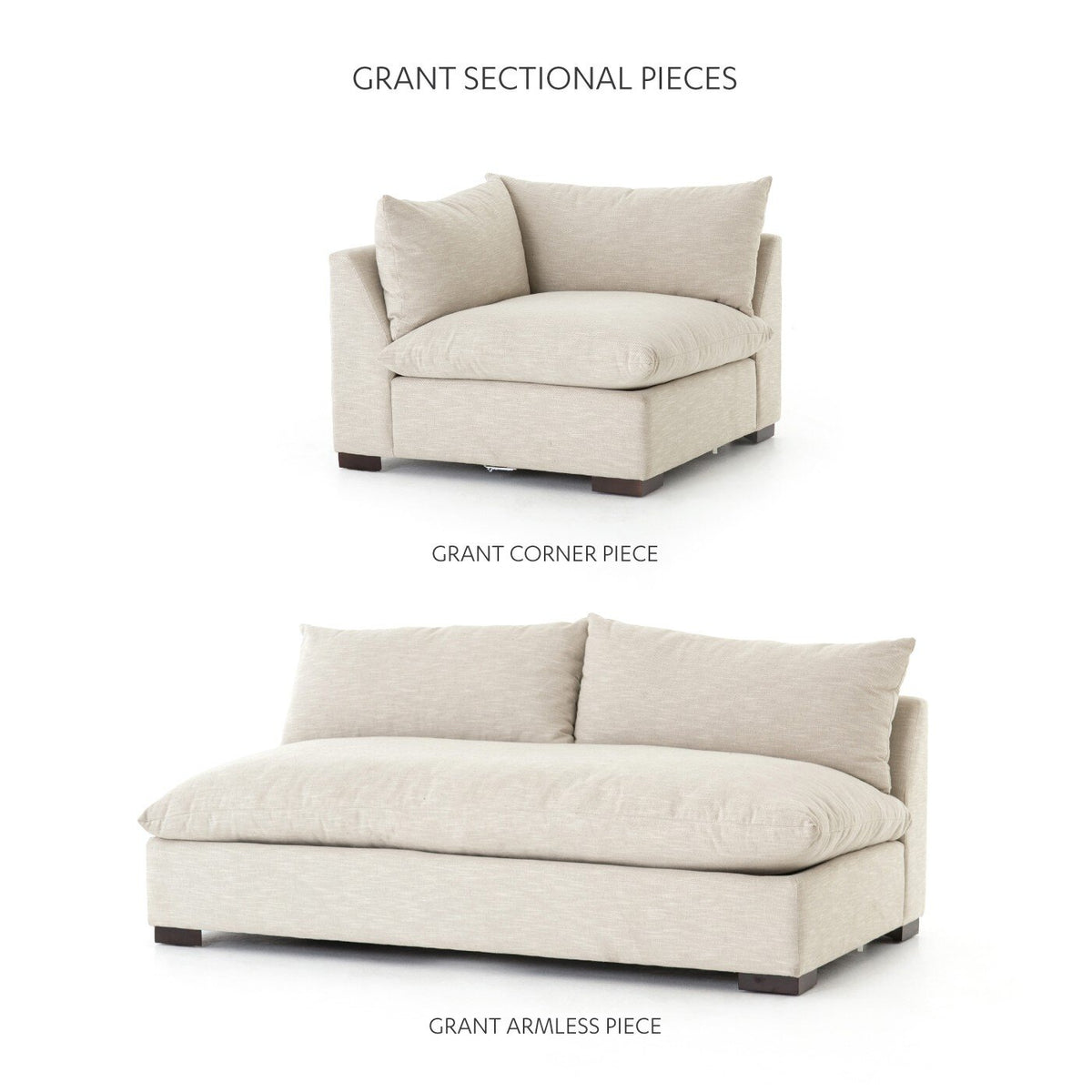 Grant Armless Sofa-74"