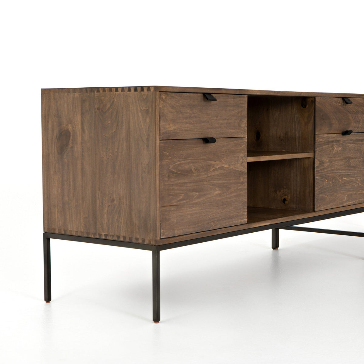 Trey Desk System With Filing Credenza