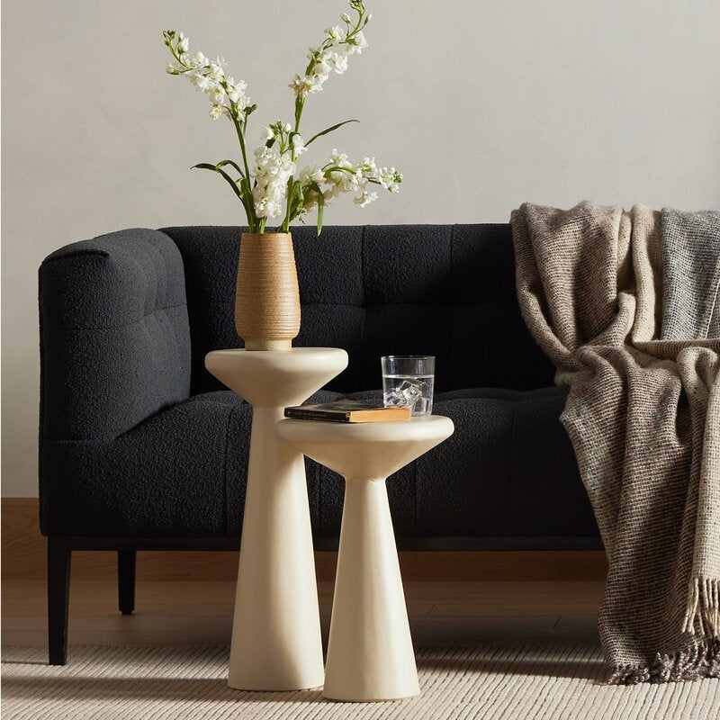 Ravine Concrete Accent Tables-Set Of 2